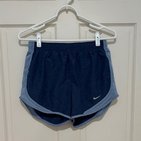 Nike Women's Tempo Lined Dri-fit Running Shorts Dk/Lt Blue size medium - Picture 1 of 5
